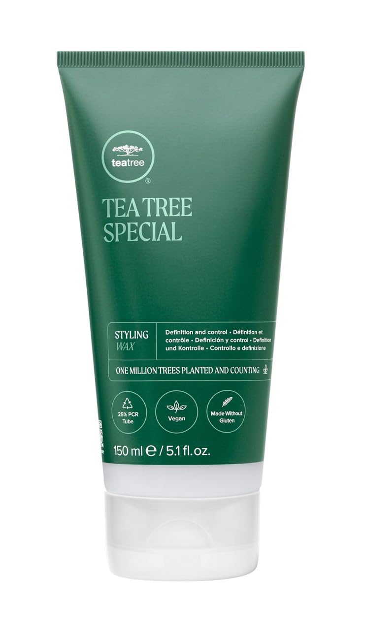 Tea Tree Styling Wax definition demonstrates flexible hold for defined, piecey hairstyles.