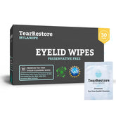TearRestore Árbol de Té HylaWipe: caja de 30 toallitas para limpieza diaria de ojos.