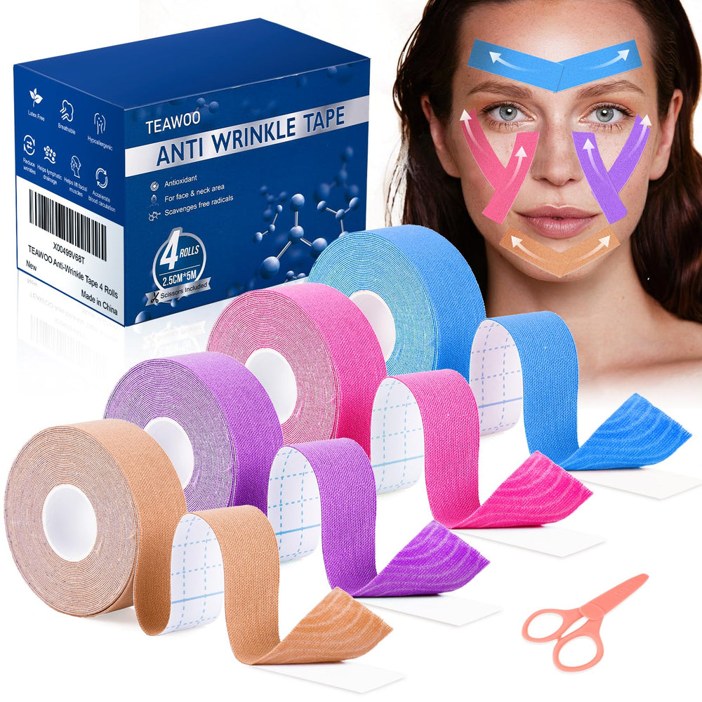 TEAWOO Cinta facial antiarrugas eleva contornos para un aspecto fresco.