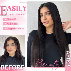 Tebelove real human hair Brazilian Remy clip-in for natural blend and styling versatility