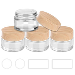 Tecohouse 1oz glass jar with lid close-up showing airtight seal for creams