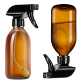 Tecohouse amber glass spray bottle front view showing 8oz capacity and sleek design