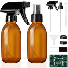 Tecohouse amber glass spray bottle 4oz guarding liquids from light exposure