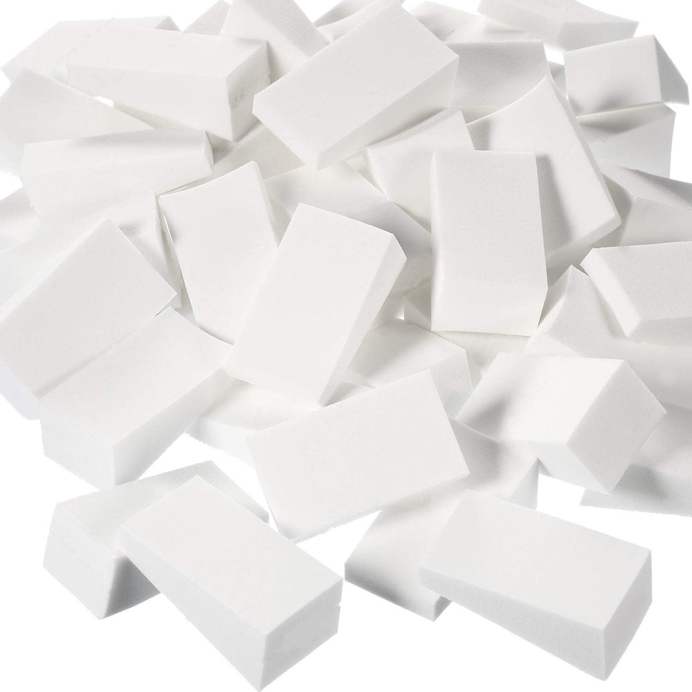 TecUnite makeup sponge wedges in white for smooth, even foundation application.