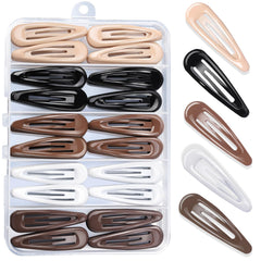 Teenitor 50Pcs Snap Hair Clips color assortment for easy daily styling.
