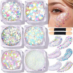 Teenitor 6 shapes body glitter gel for bold festival looks