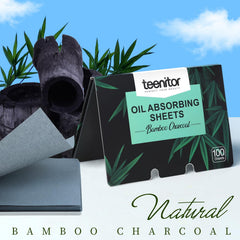 Teenitor blotting papers on face demonstrating oil blotting usage