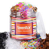 Teenitor bandas elasticas 2000 pzas en colores para peinados diarios.