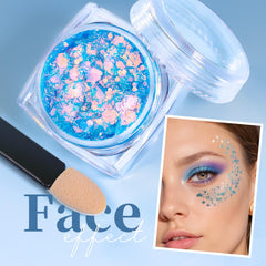Teenitor blue glitter gel with double-sided applicators enables precise, mess-free application.