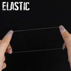Teenitor clear hair elastics on a ponytail application for daily routines.