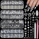 Kit Teenitor completo para uñas en plata, ideal para crear diseños personalizados.