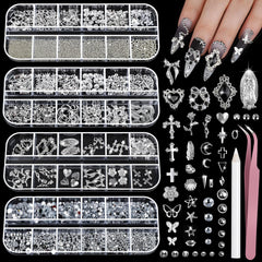 Kit Teenitor completo para uñas en plata, ideal para crear diseños personalizados.