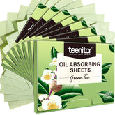 Teenitor Green Tea Blotting Paper pack with eight portable pouches for oil control