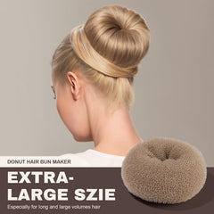 Teenitor Hair Bun Shaper large donut creates sleek, lasting buns for busy days.