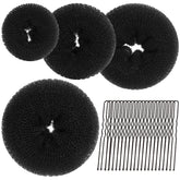 Teenitor Hair Donut Extra-Large Black for voluminous buns.
