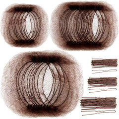 Teenitor hair net set brown packaging showing complete kit for easy bun creation