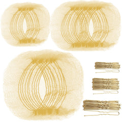 Teenitor blonde 30cm hair net closeup for a near-invisible bun.