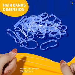 Teenitor hair ties 2mm width and 30mm length for gentle hold