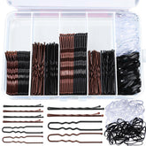 Teenitor horquillas cabello marrón y negro de 2 pulgadas para uso diario.