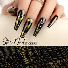 Teenitor lace-line nail stickers for elegant nail art designs