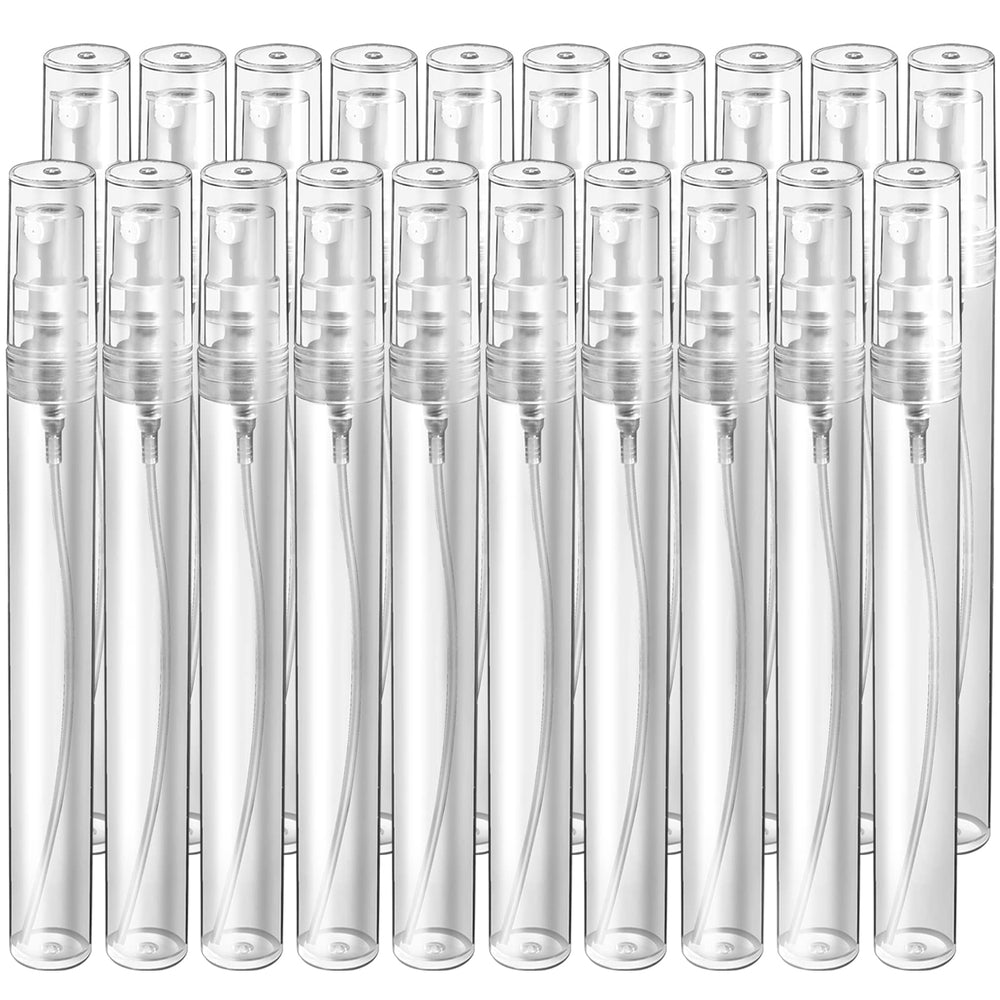 Teenitor mini spray bottle 10ml with clear body showing liquid level for easy visibility.