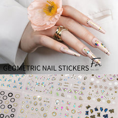 Teenitor easy-adhesion nail art stickers for quick decoration