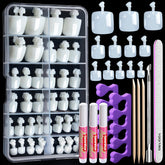 Teenitor natural toe nail tips set for quick, natural-looking toe refinishing.
