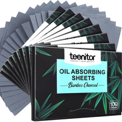 Teenitor oil blotting papers packaging shows a compact, portable set for on-the-go shine control.