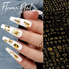 Teenitor plants-floral nail stickers for chic botanical looks