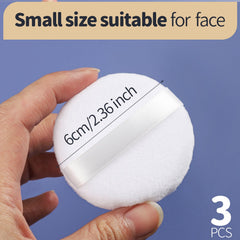 Teenitor puff with hand-sewn ribbon design for precise application