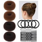 Teenitor rosquilla mini marrón oscuro para moño estable