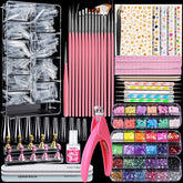 Teenitor tips de uñas acrílicas transparentes para practicar en casa.