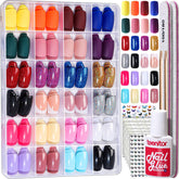 Teenitor uñas pegables mediano cuadradas, kit completo para manicura rápida y profesional.