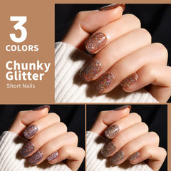 Teenitor uñas postizas cortas cuadradas con acabado brillo para un look pulido