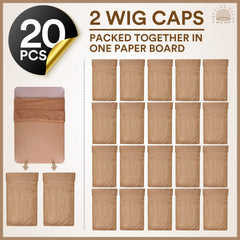 Teenitor beige wig cap worn on head for secure, comfortable fit.