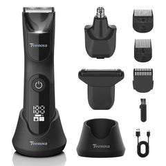 TEENOVA 3-in-1 trimmer with ceramic blade head for precise, skin-friendly grooming at home