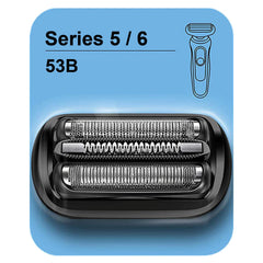 TEEYSO 53B foil head close-up for Braun shavers, promoting comfortable close shave