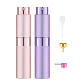 Tekson 8ml travel perfume atomizer in pink, compact portable fragrance on the go.