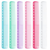 Telooco carbon fiber cutting comb blue for precise barbering with comfortable grip.