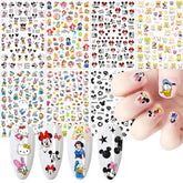 Temote cartoon nail stickers closeup showing 3D designs for easy at home nails