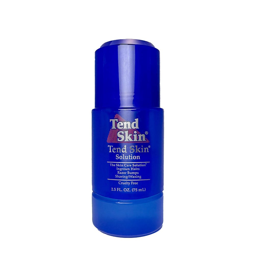 Tend Skin Razor Bump Solution roll-on bottle ready for post-shave use, smoothing the skin