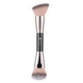 TEOYALL dual-ended brush with flat angled head for precise foundation application