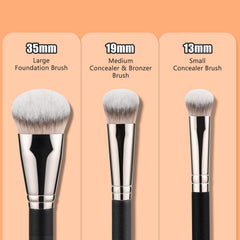 TEOYALL flat angled bronzer brush for even definition and contouring
