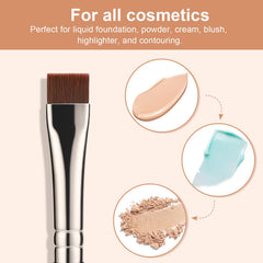 TEOYALL flat multi-use brush for liquid, cream, and powder textures.