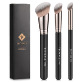 TEOYALL Foundation Contour Conceal Brush Set angled bristles for precise contours.