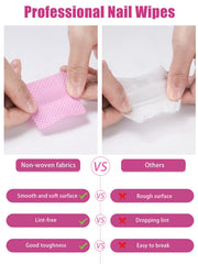 TEOYALL pink lash extensions wipes to remove adhesive residue