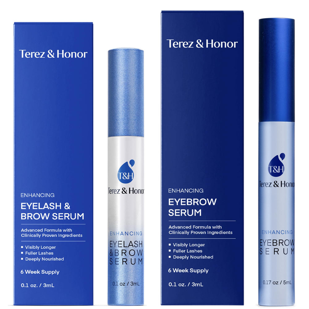 TEREZ & HONOR natural eyelash serum bottle for daily lash care and nourishment.