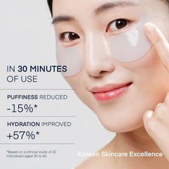 TEREZ & HONOR hydrogel under-eye patches cool and de-puff the eye area.