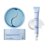 TEREZ & HONOR under-eye hydrogel patches close-up for cooling hydration.