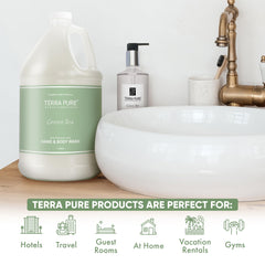 Terra Pure green tea formula label highlights refreshing aroma.